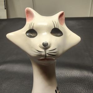 Vintage Kitsch Mid Century Modern Long Neck Cat Figurine